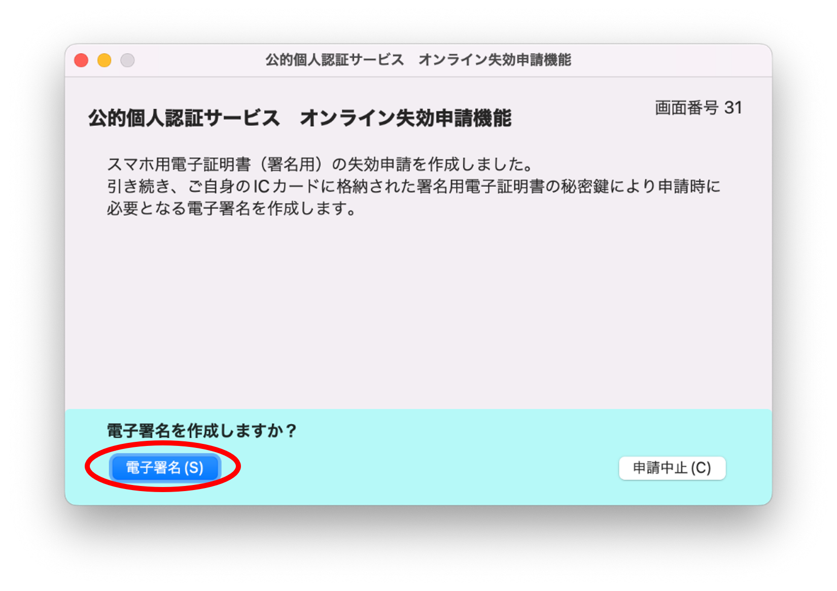 電子証明書の内容確認イメージ31